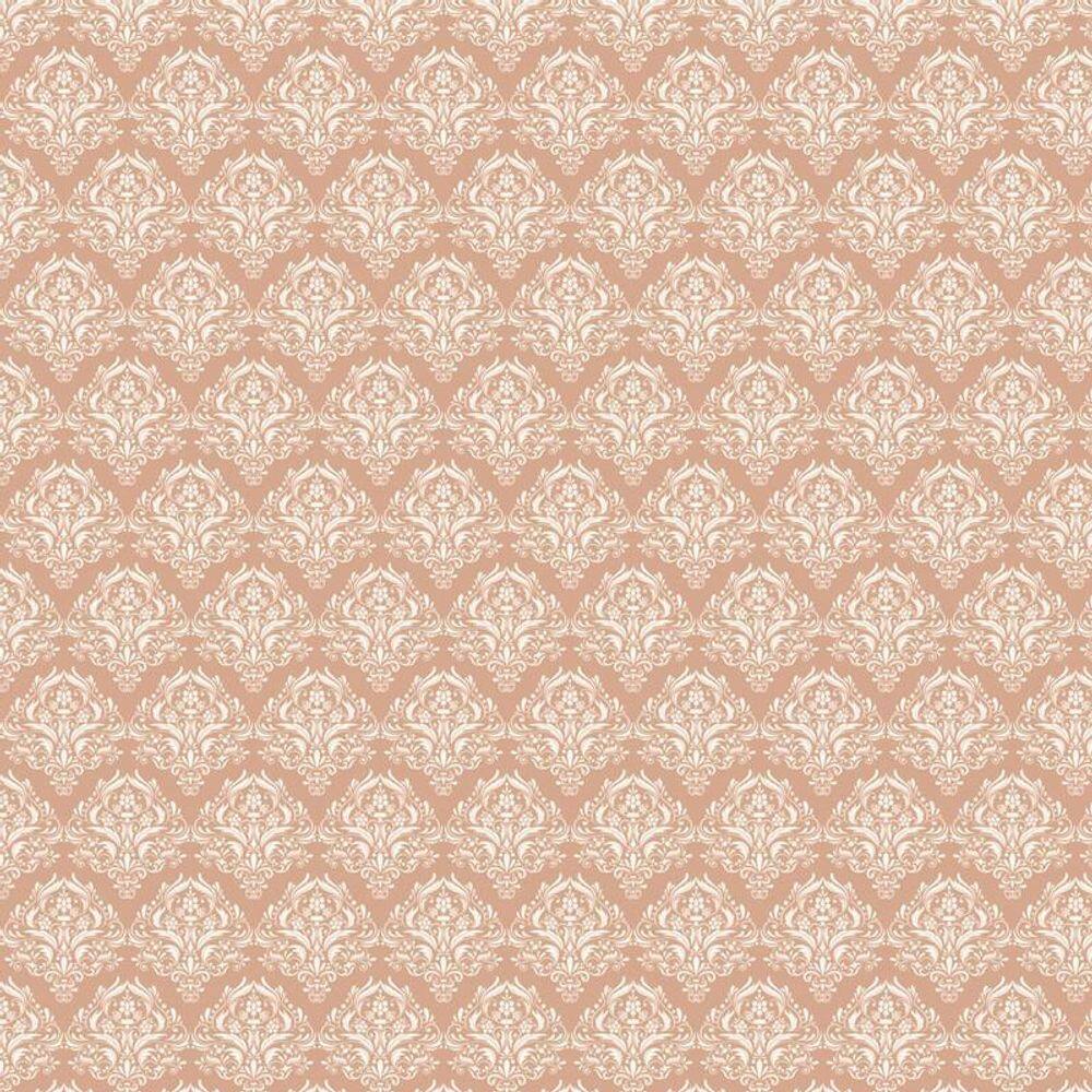 Papel De Parede Arabesco Marrom Branco Adesivo Sala Quarto