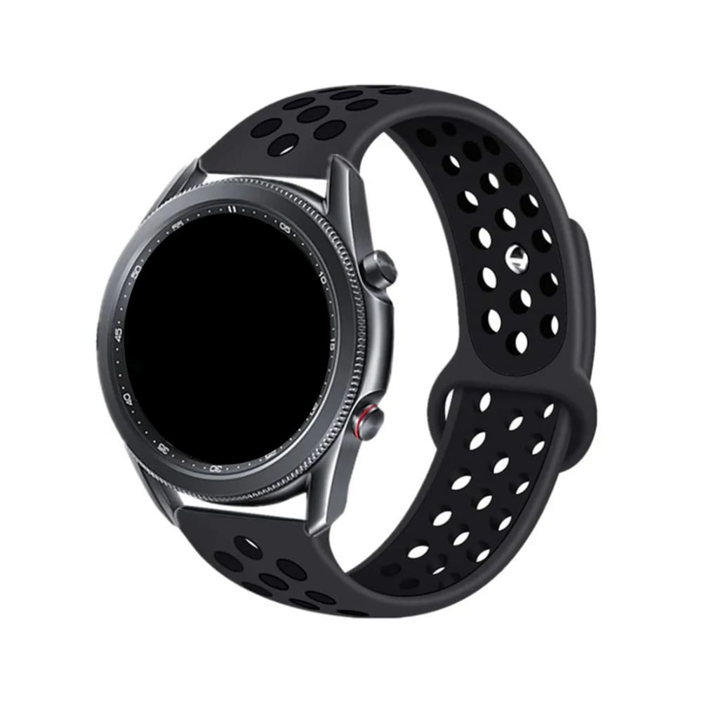 NERDCASE, Pulseira NK de Silicone, Compatível com Samsung Galaxy Watch, Pino 20mm, Preto