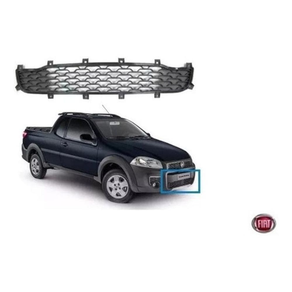 Grade Inferior Parachoque Strada 14 15 16 17 18 Fiat