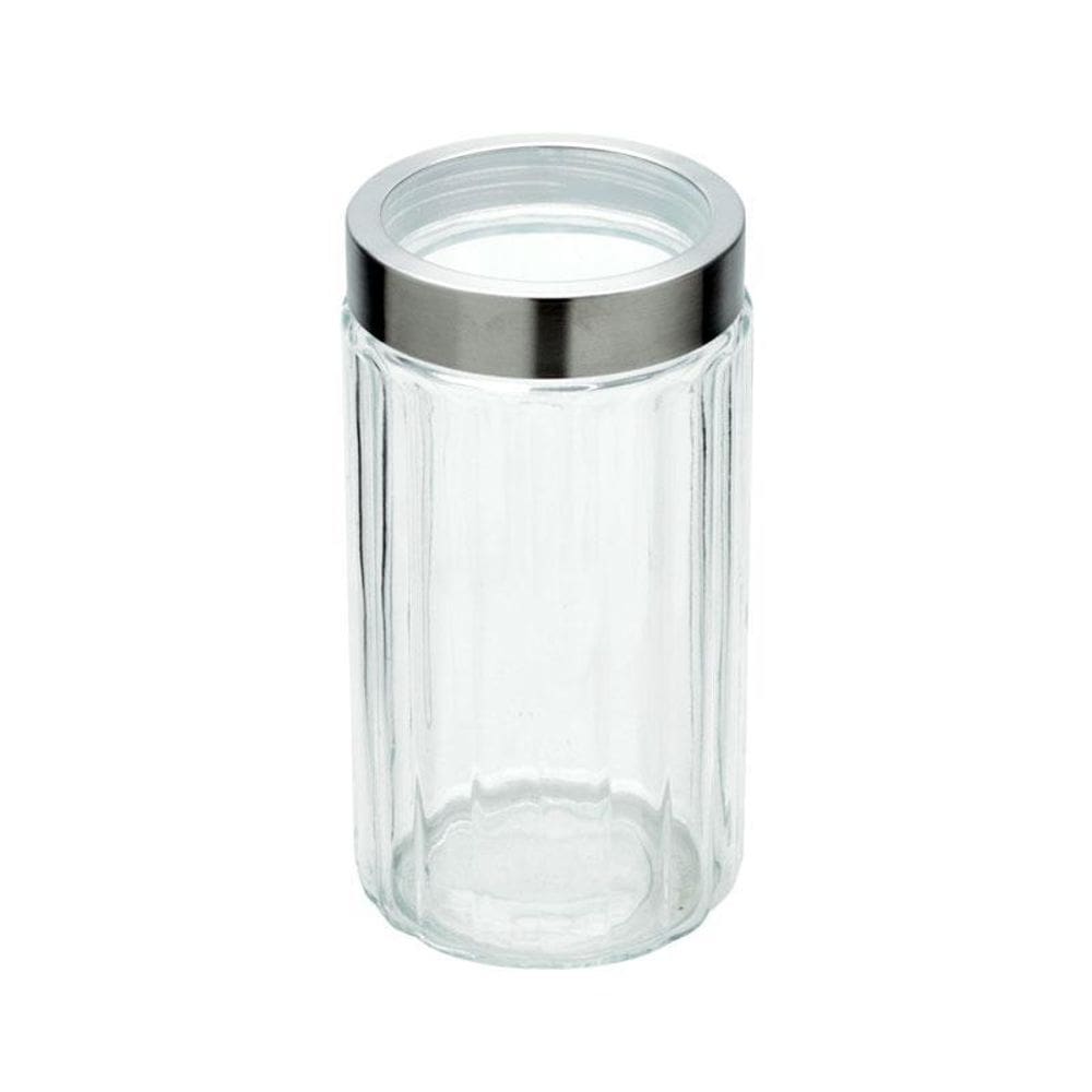 Pote Redondo De Vidro Borossilicato Tampa Inox Visor 1,6L