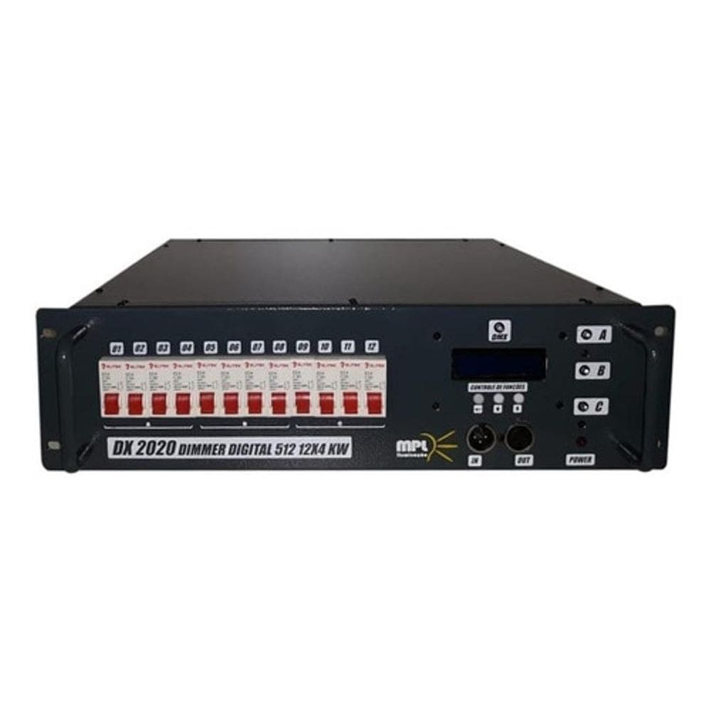 Rack Dimmer 12 Canais Digital 4000W Por Canal 220/380V