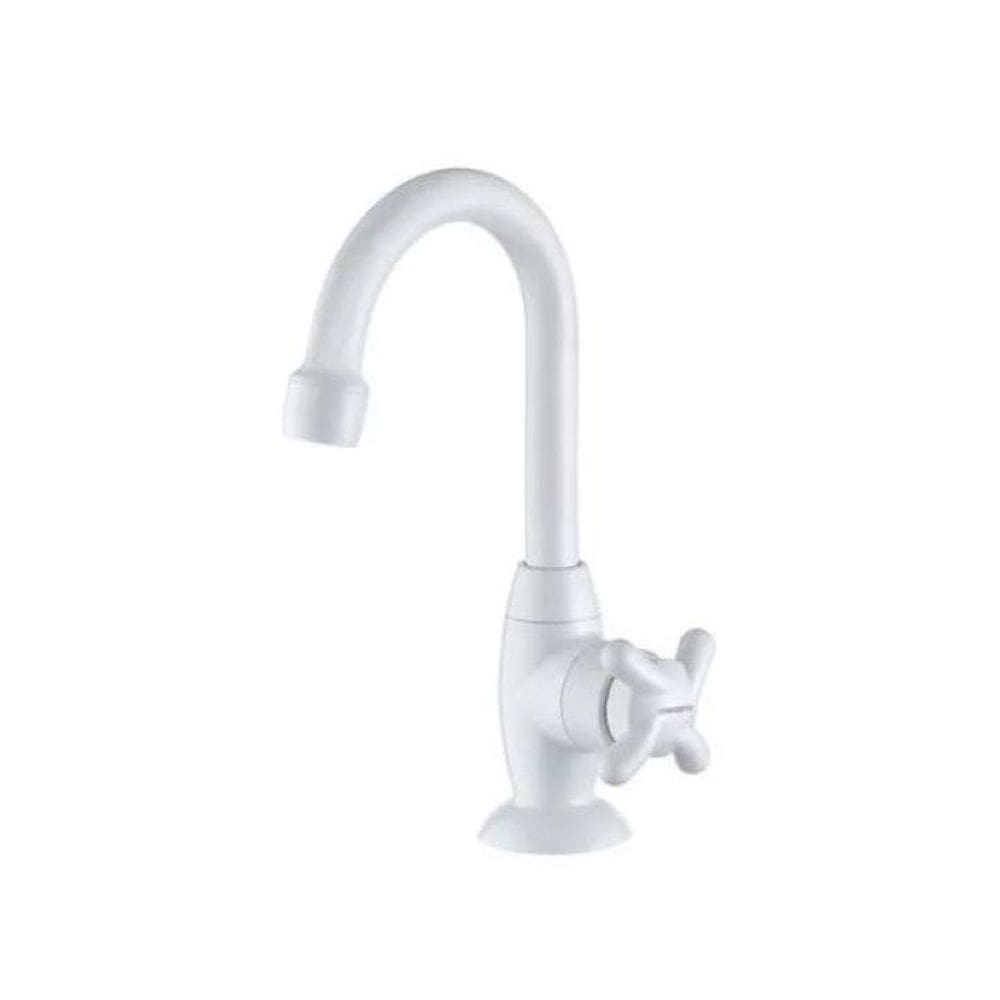 Torneira Para Lavatório Mesa Bica Alta Branca Brio 1195 F34