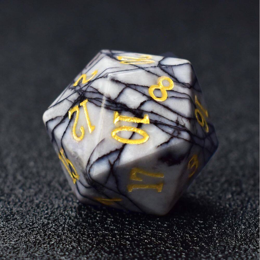 Conjunto de dados Gemstone DND RULE DICE 7PCS poliédrico para masmorras