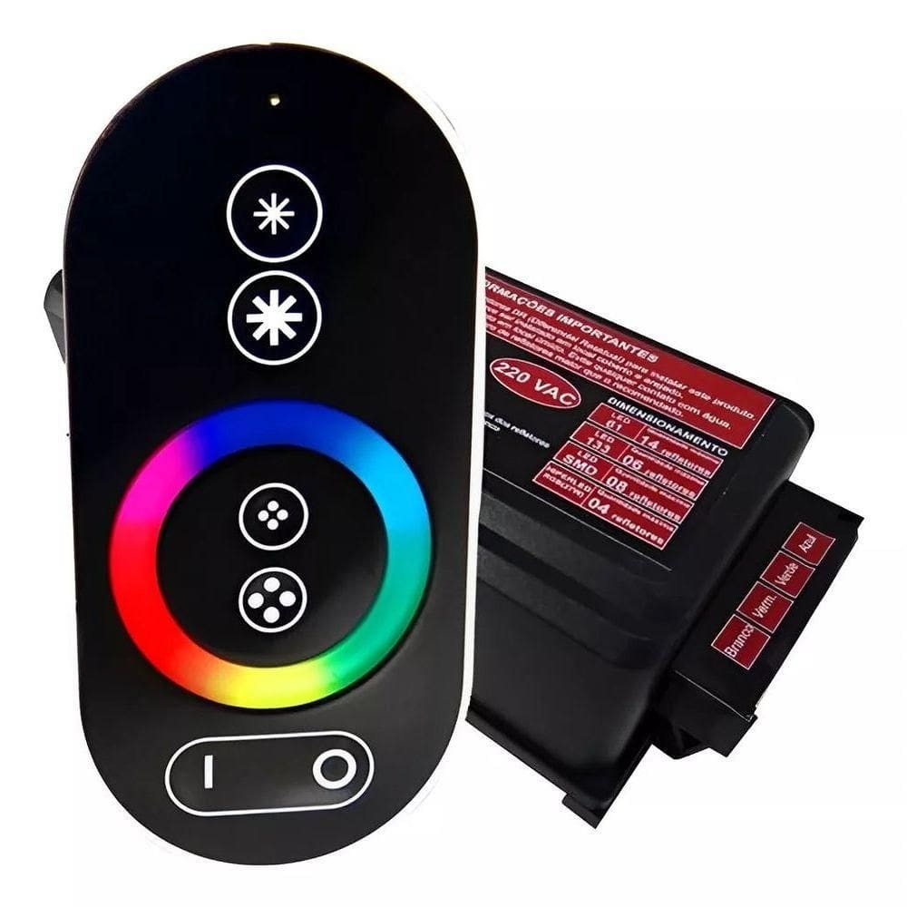 Controle De Iluminação Para Piscinas Com Comando Led Touch Rgb 81w - Sodramar