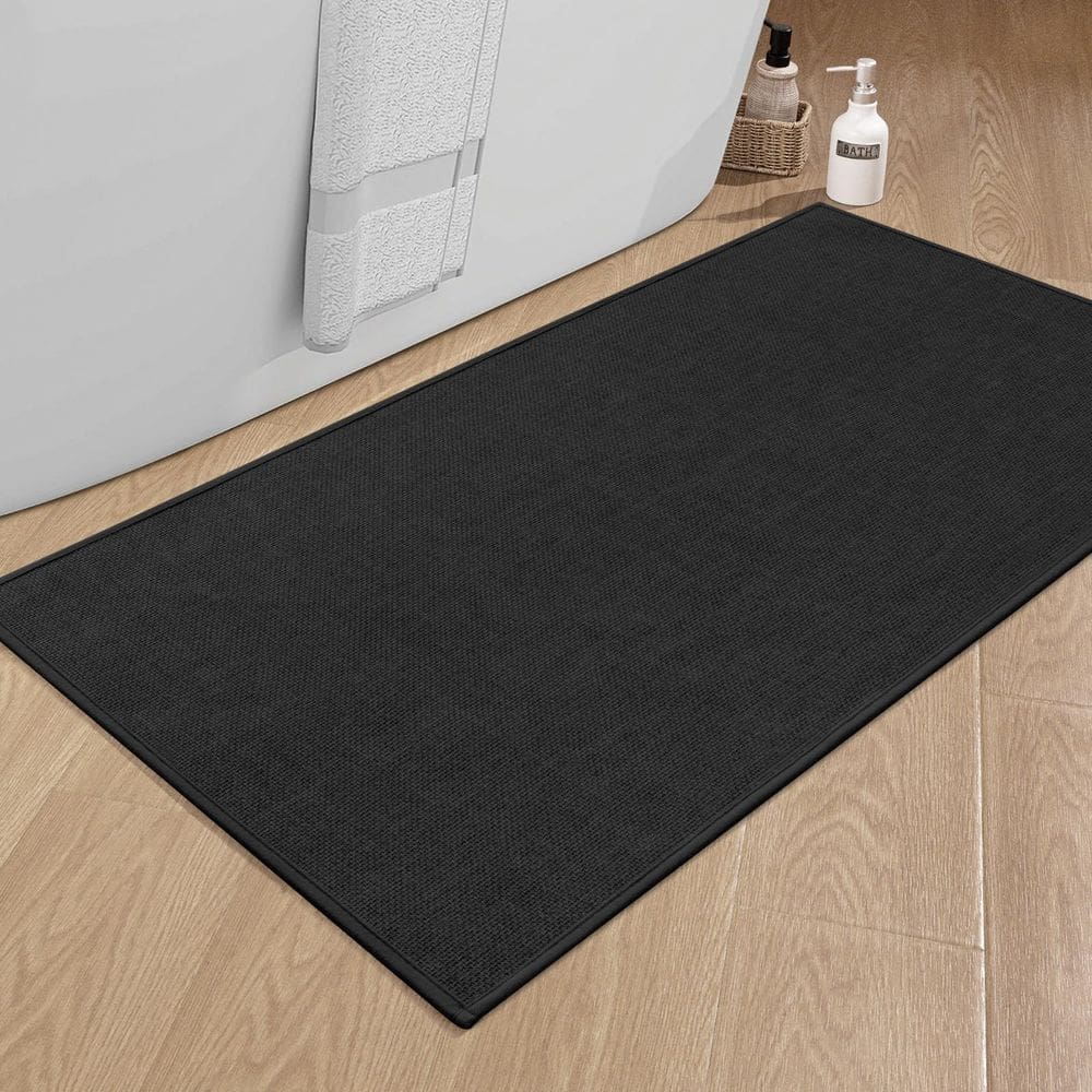 Tapete de banho chakme Ultra Thin, antiderrapante, 60x120cm, preto