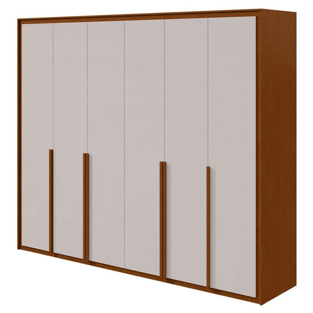 Guarda Roupa Casal Imperatore 6 Portas com KIt Sapateira Frassino Off White - Lopas