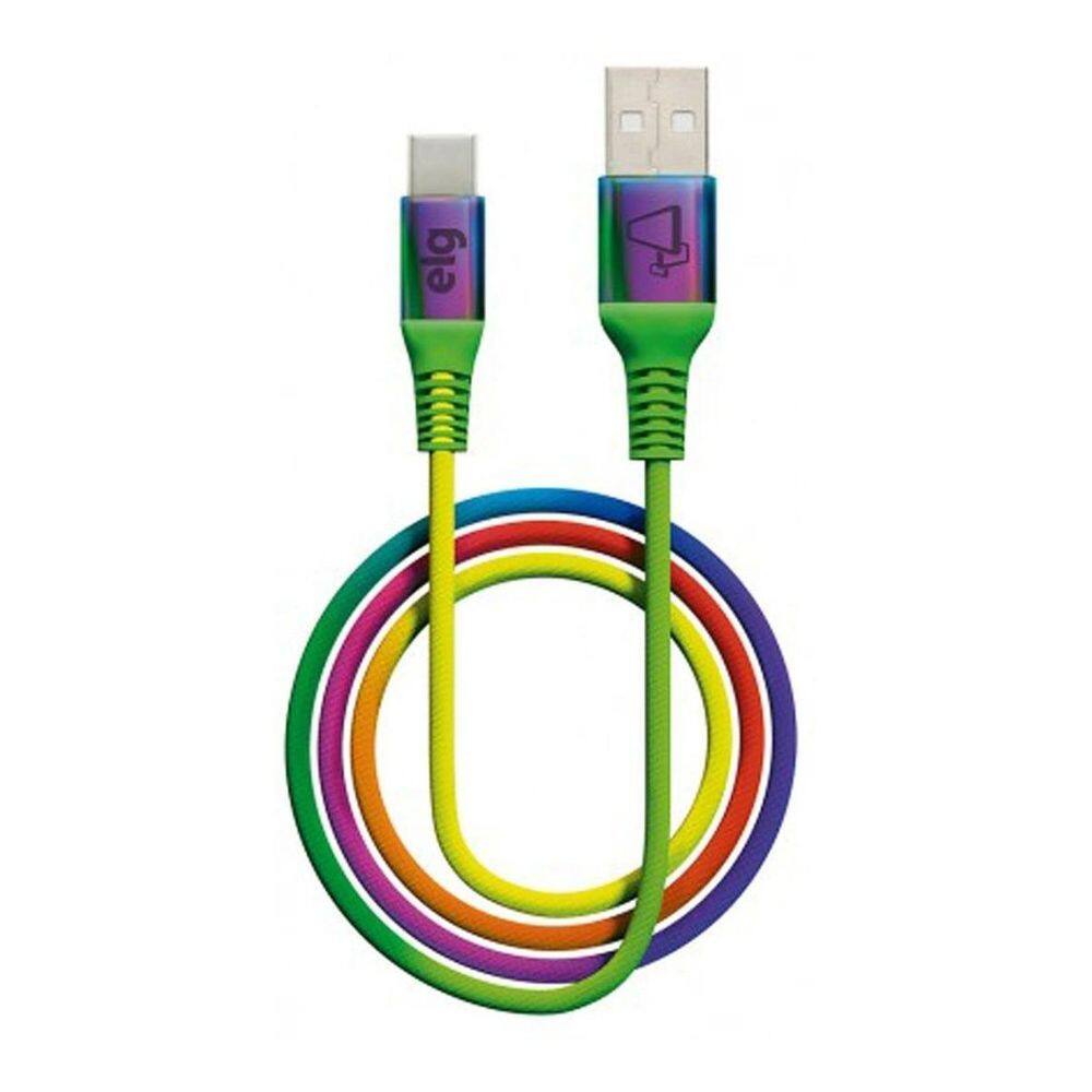 Cabo Usb-C - Tipo C - Type-C - Fast Charge sintético 3A - Elg