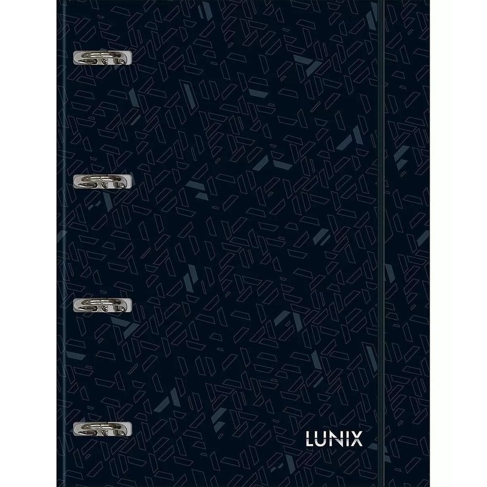 Caderno Argolado Cartonado Universitário Preto Lunix Tilibra
