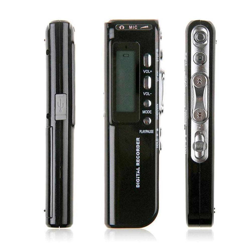 Micro Gravador Voz Portátil 8Gb Gravação Áudio Reuniões E