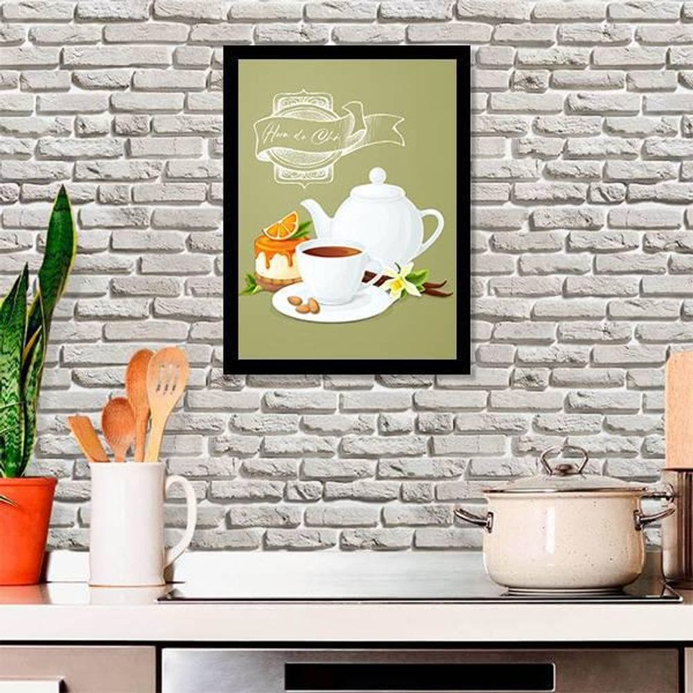 Quadro Decorativo Hora Do Chá 34x23cm