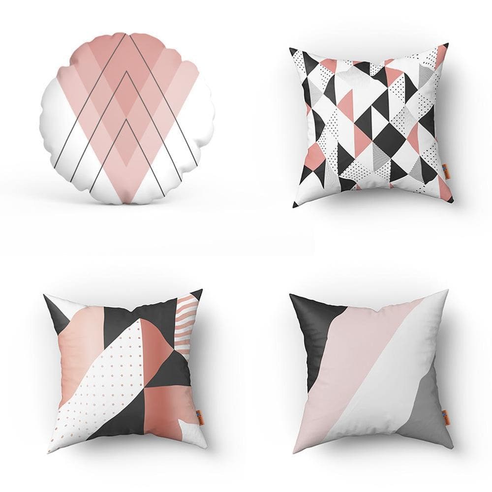 Kit Almofadas Decorativas Estampadas Com Redonda 40X40Cm 275