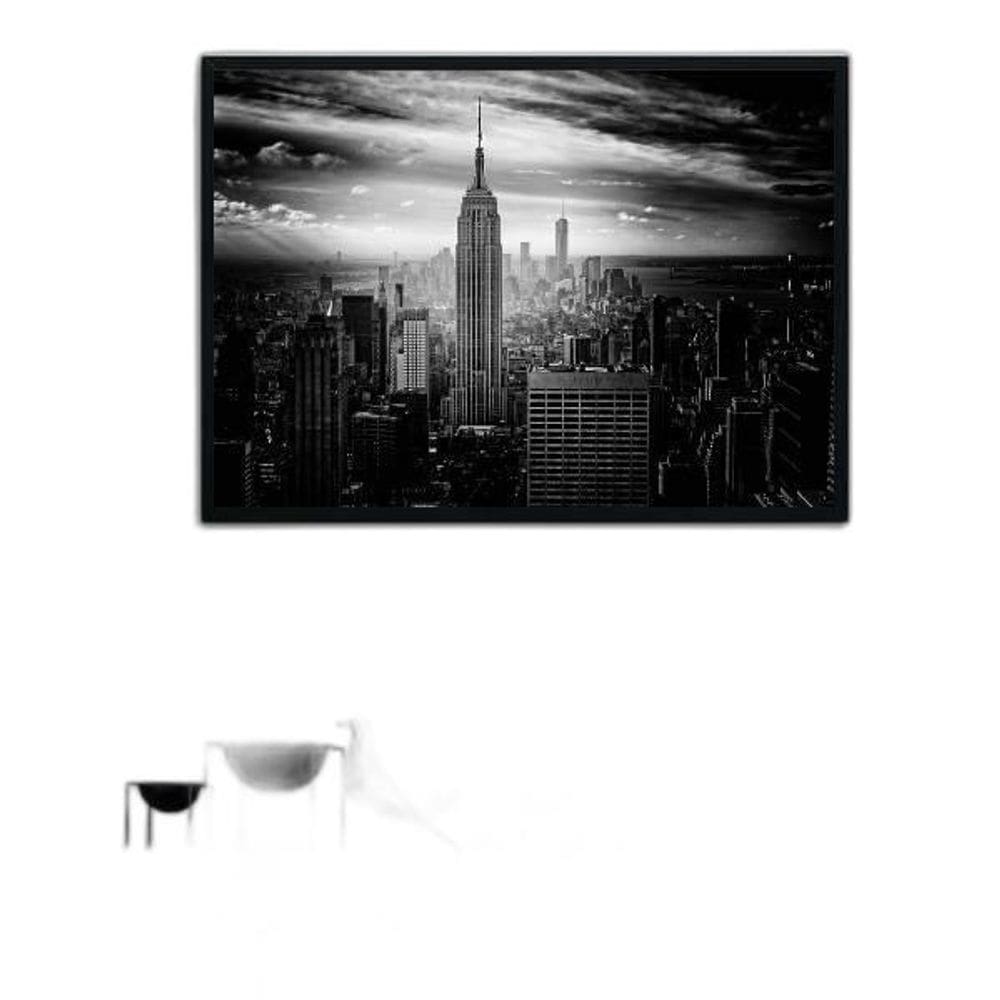 Quadro Fotografia Cidade New York 24X18Cm - Com Vidro