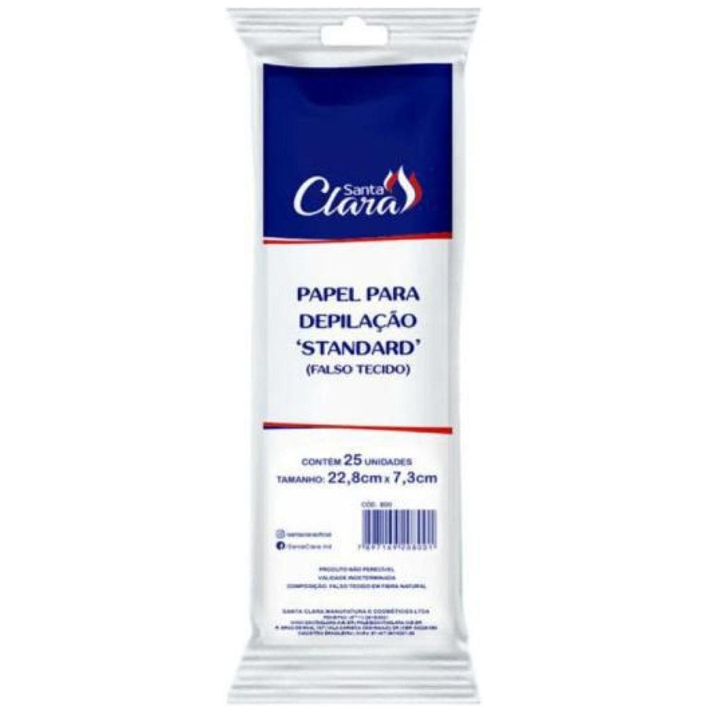 Papel Para Depilação Falso Tecido 25 Unidades Santa Clara