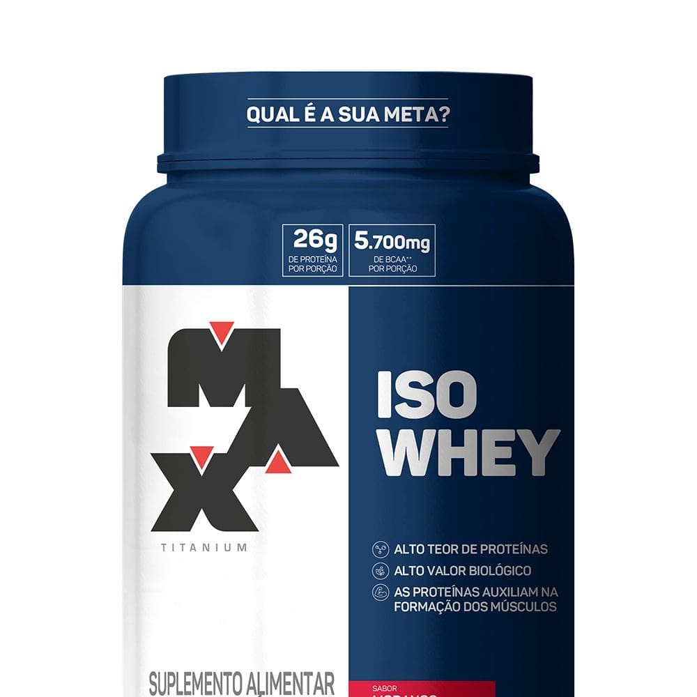 Iso Whey Max Titanium (900g) Morango