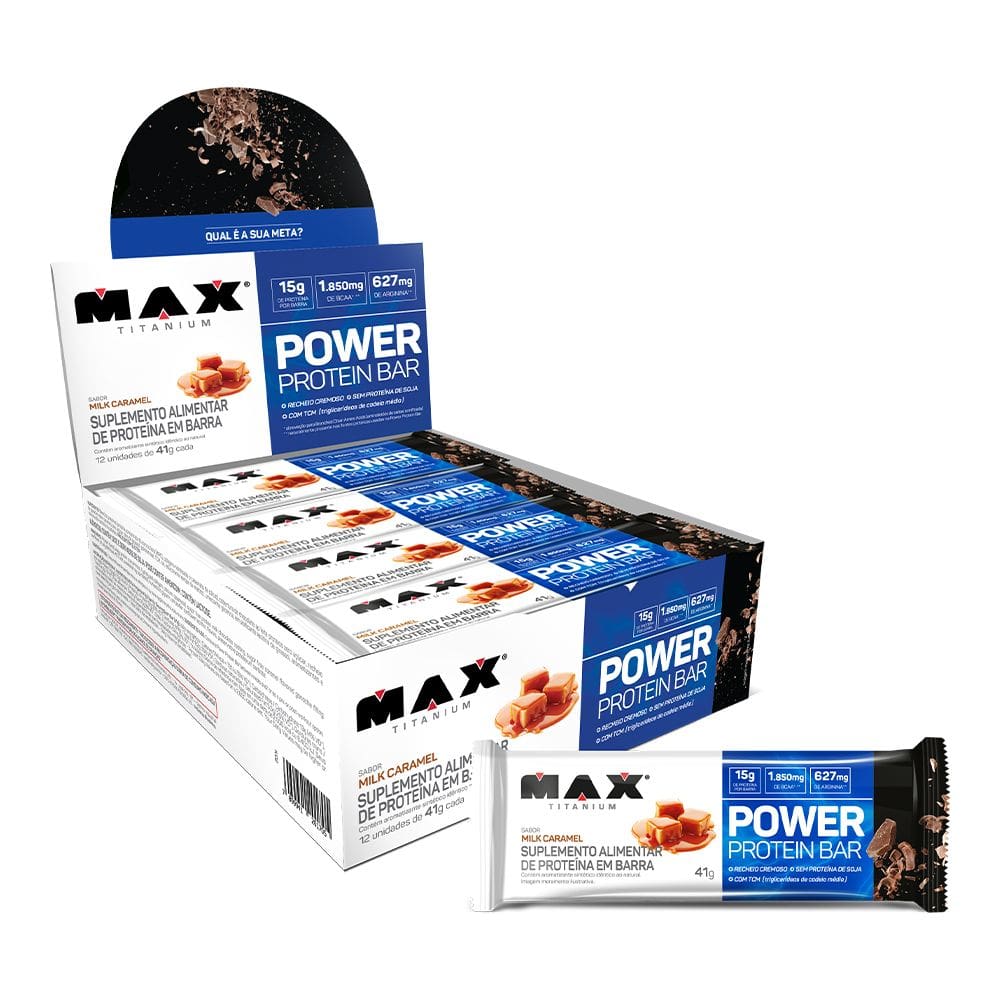 Power Protein Bar Max Titanium (492g) Milk Caramel