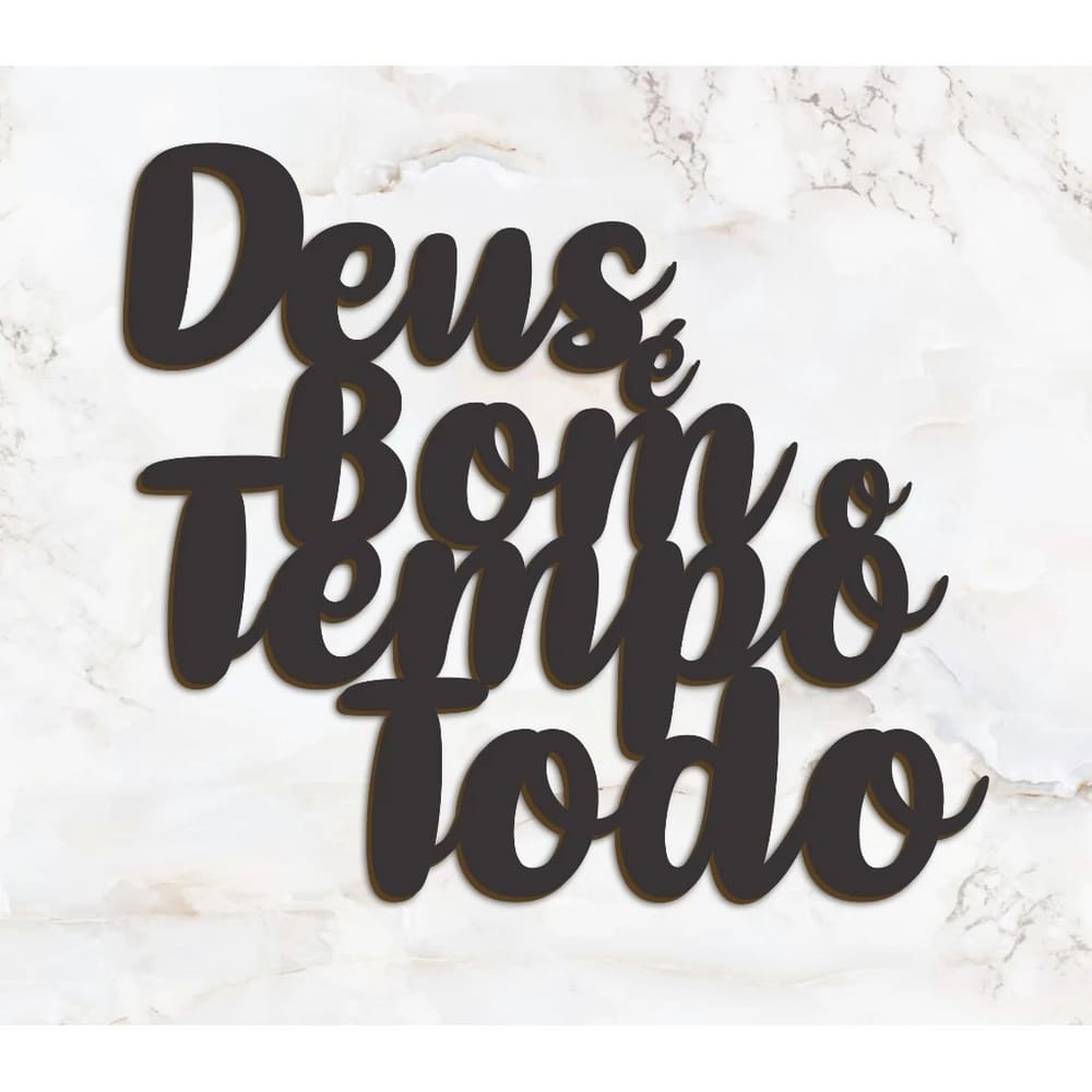 Letreiro Quadro Placa de Parede em MDF 3mm Deus é Bom, Religião Igreja Cores