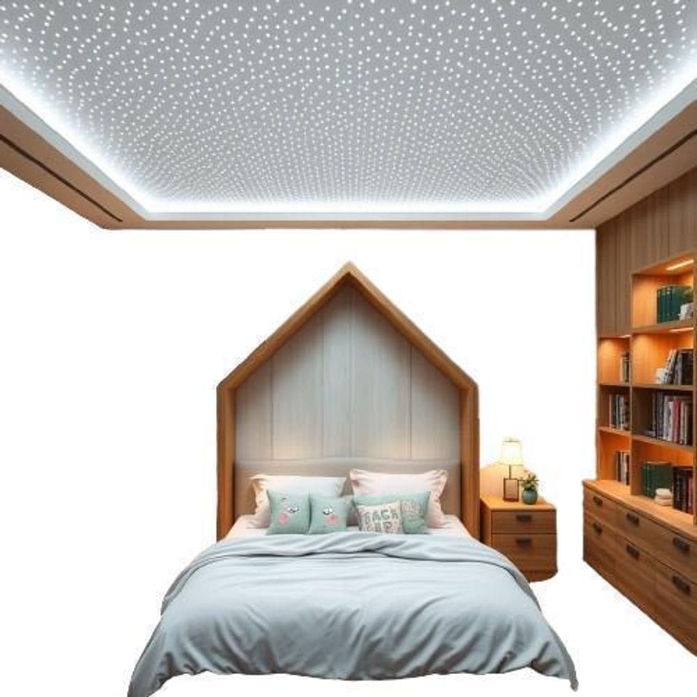 Kit Iluminação 400 Pontos Fibra Ótica Rgb Efeito Estrelado