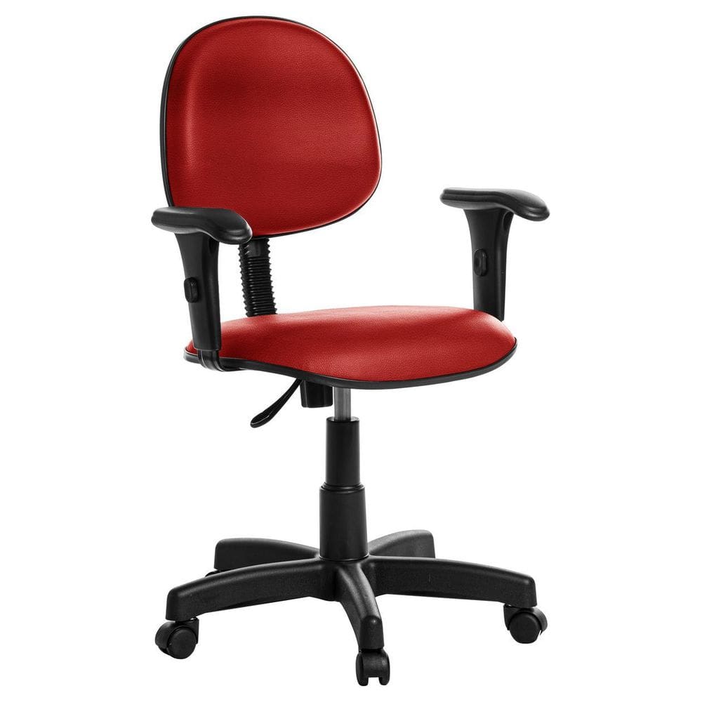 Cadeira De Escritório Executiva Com Braço Rv Vermelho