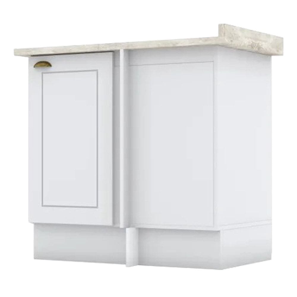 Balcao Canto Reto Com Tampo 84 cm Americana Branco Calcare Henn