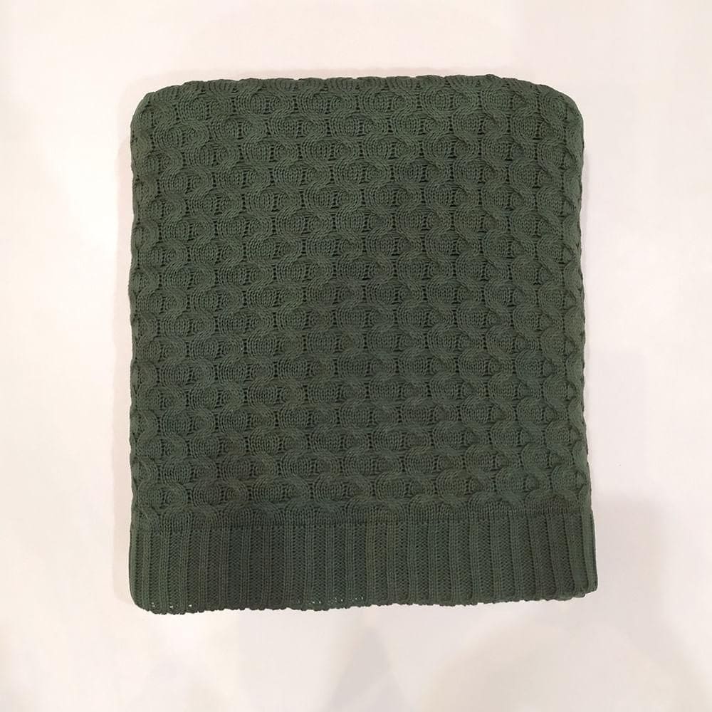 Peseira Decorativa Tricot Bellagio 80 X 220 Decortrico Oliva