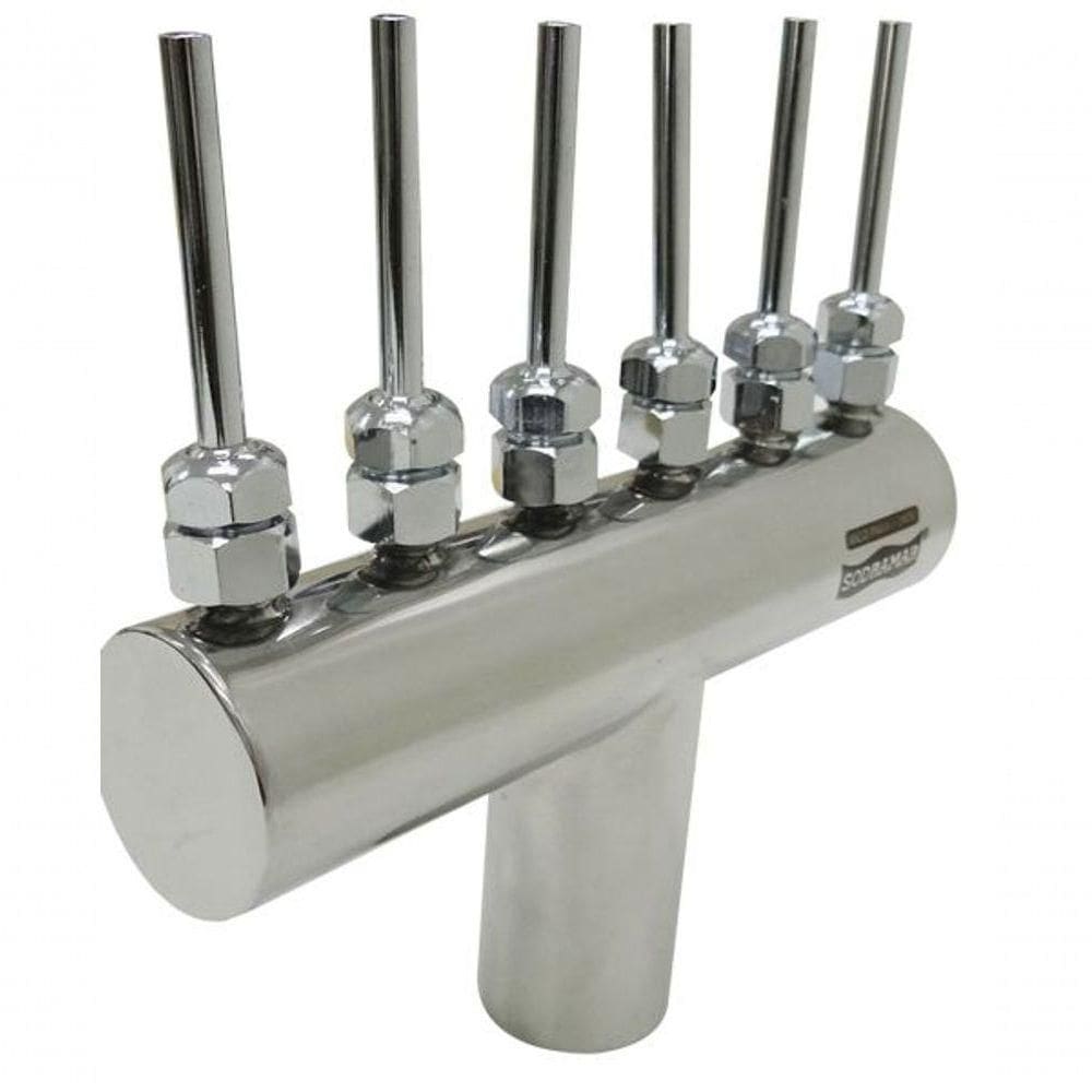 Bico Leque Em Inox 6 Saídas Para Chafariz Fontes E Lagos - Sodramar