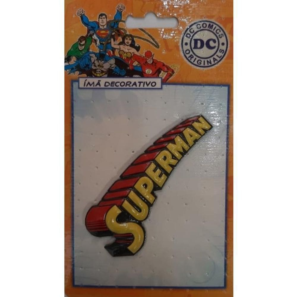 Imã Decorativo Relevo Dc Comics - Super Homem Logo