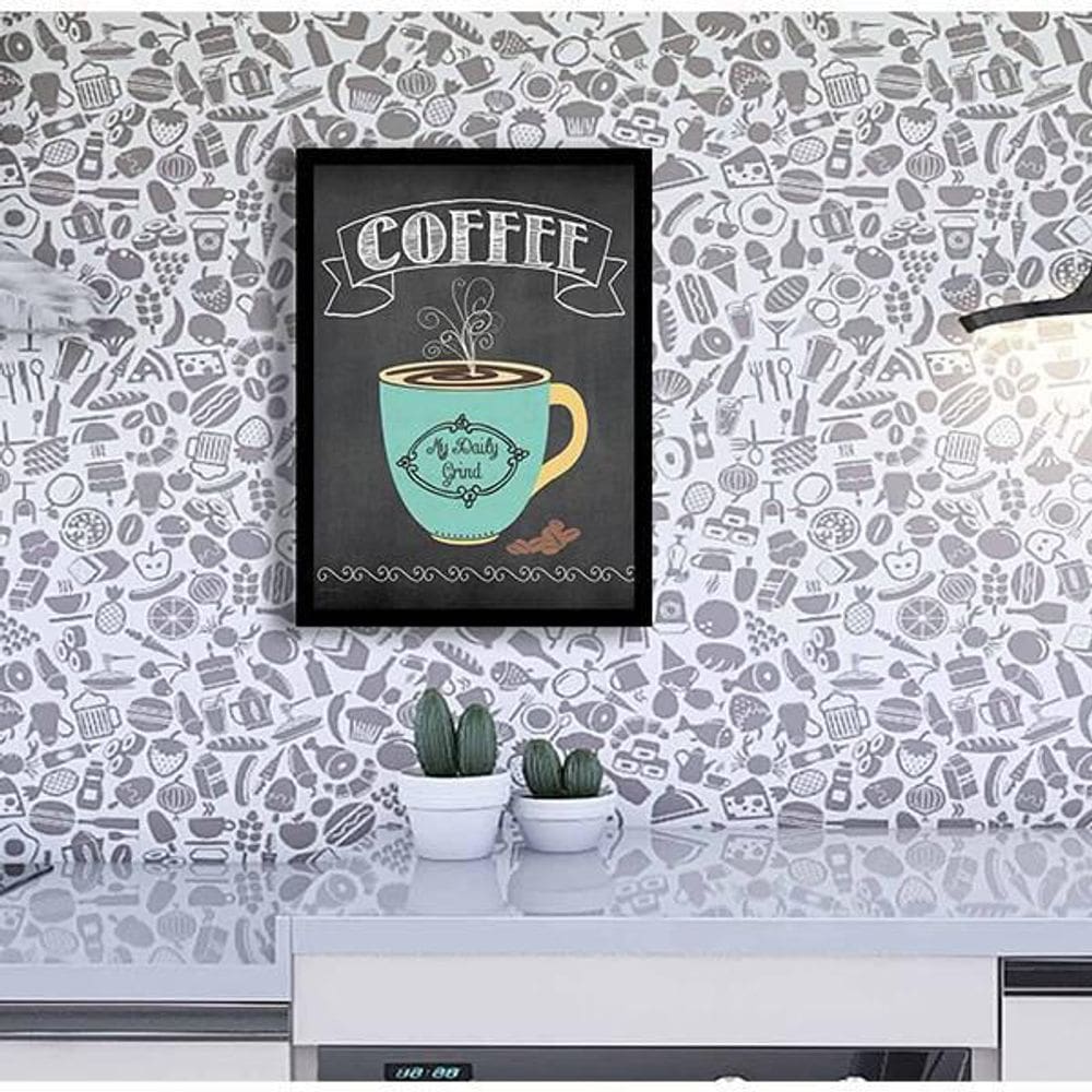Quadro Café Estilo Quadro Negro 45X34Cm