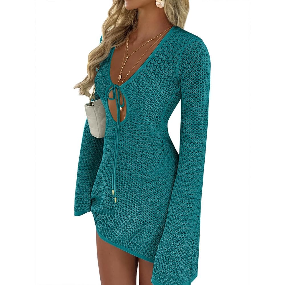Swimsuit Cover Up ANRABESS Crochet Swimwear Hollow Out Mesh