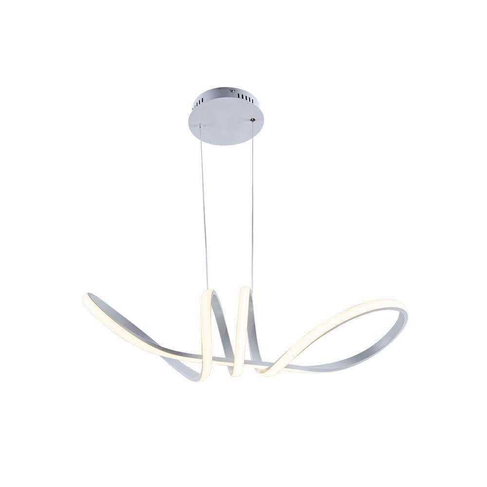 Lustre Pendente Moderno Led Curvas 42W Sala Quarto Cozinha