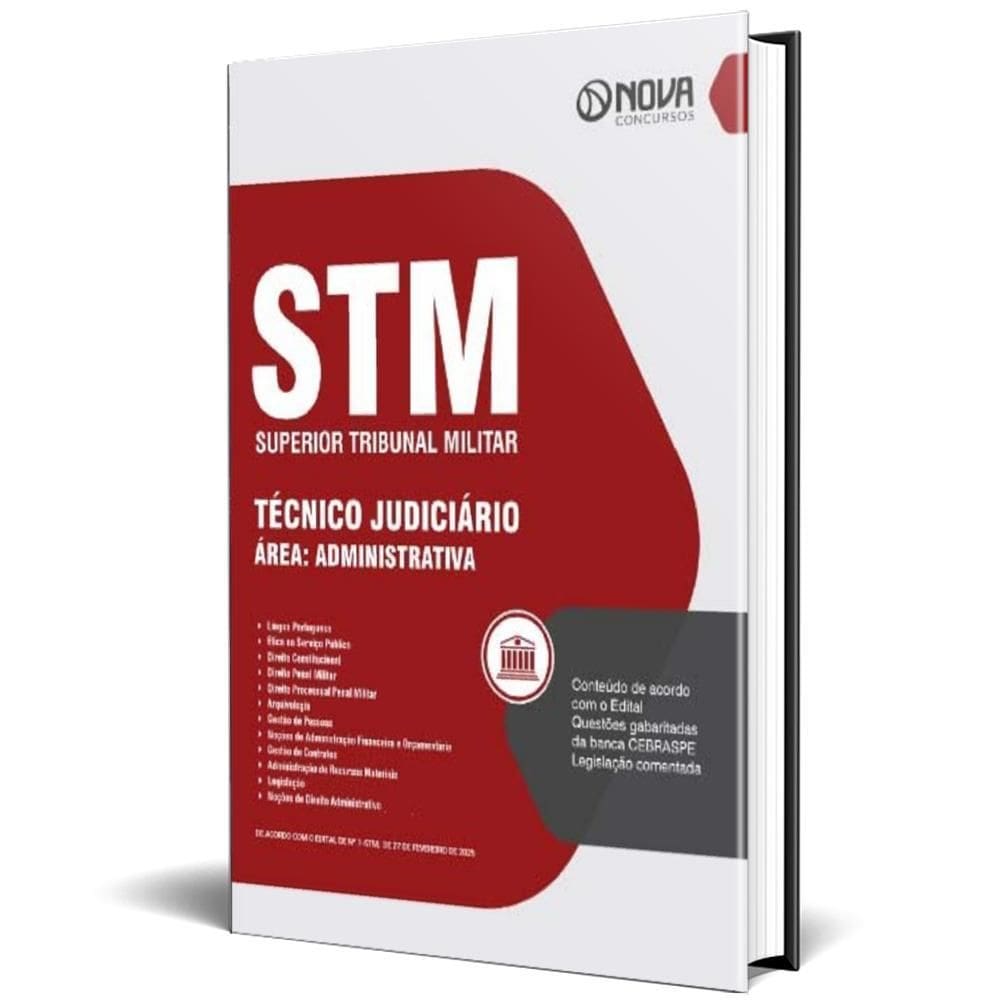 Apostila Stm 2025 - Técnico Judiciário Área: Administrativa