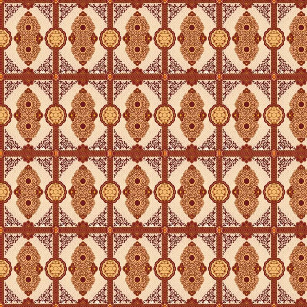 Papel De Parede Desenho Vermelho E Amarelo Vinilico Sala