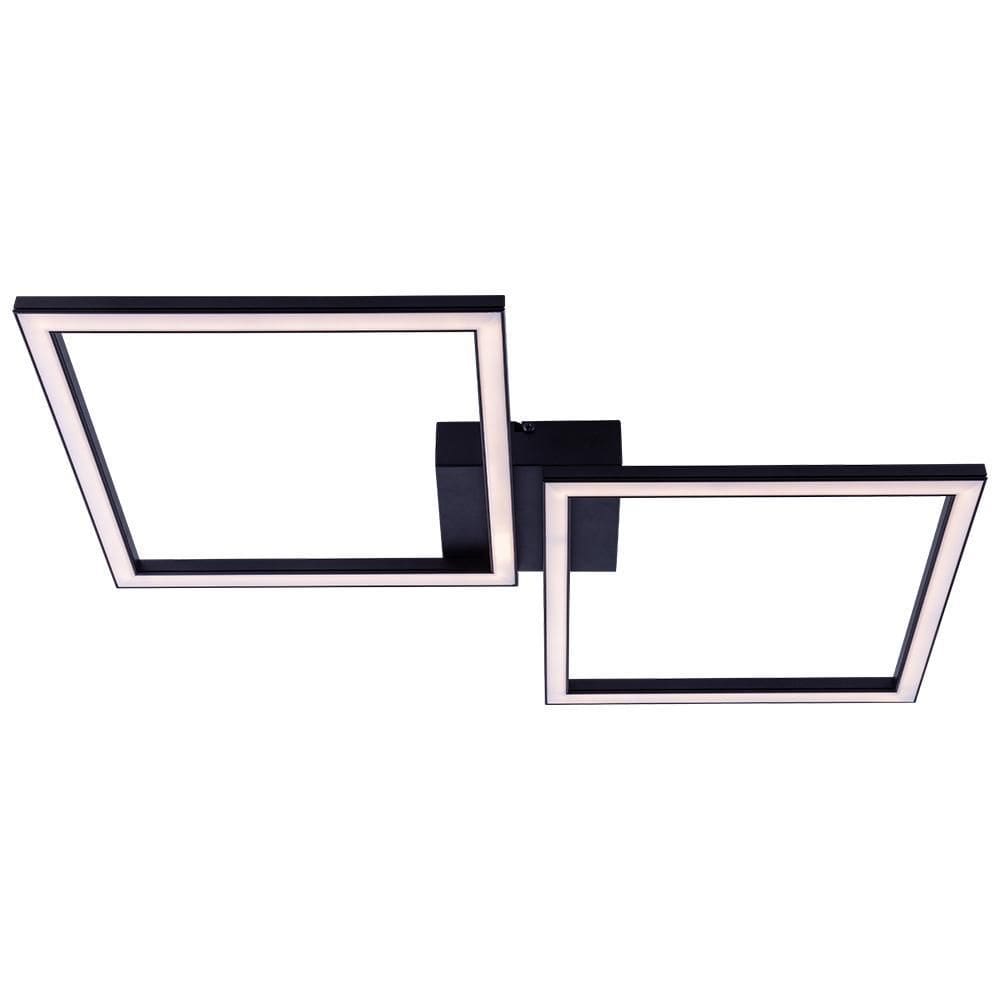 Plafon Sobrepor Led Perfil Led Duplo 48W Design Moderno