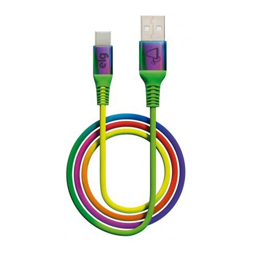 Cabo Usb-C - Tipo C - Type-C - Fast Charge sintético 3A - Elg