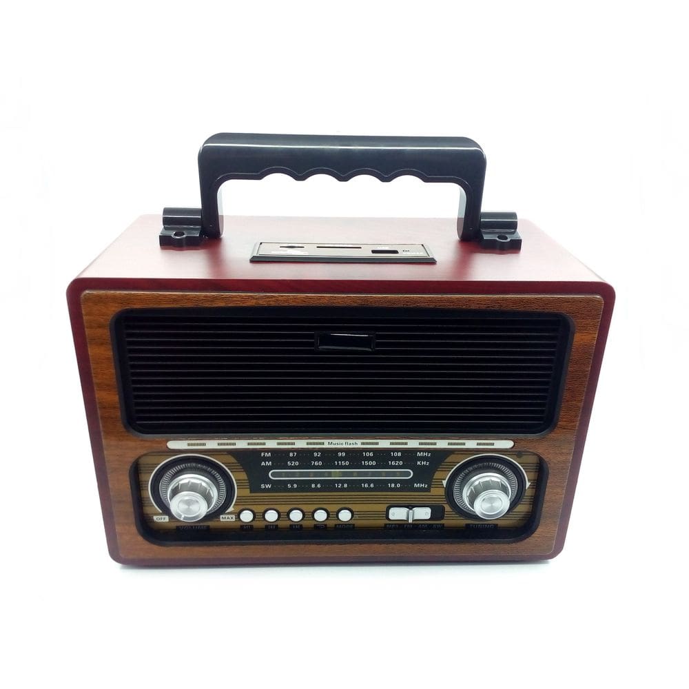 Radio Vintage Portátil Recarregável Bluetooth Fm Am Sw Usb