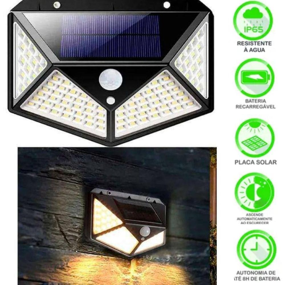 Luminária De Parede Com Acendimento Automático