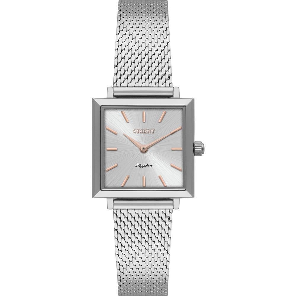 Relógio Orient Feminino Ref: Lbss0091 S1Sx Retangular Mesh