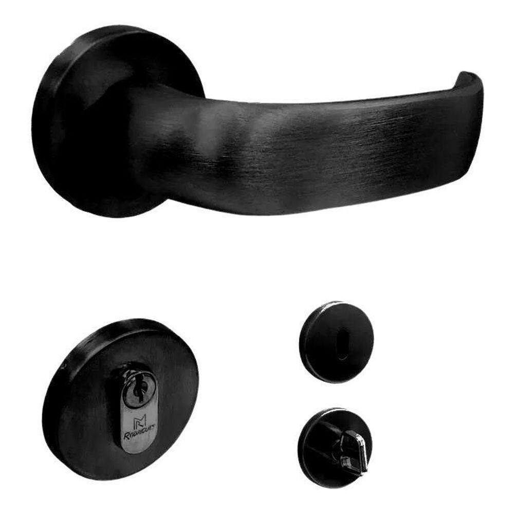 Fechadura Seno 107-Z Preto Fosco 55Mm Banheiro