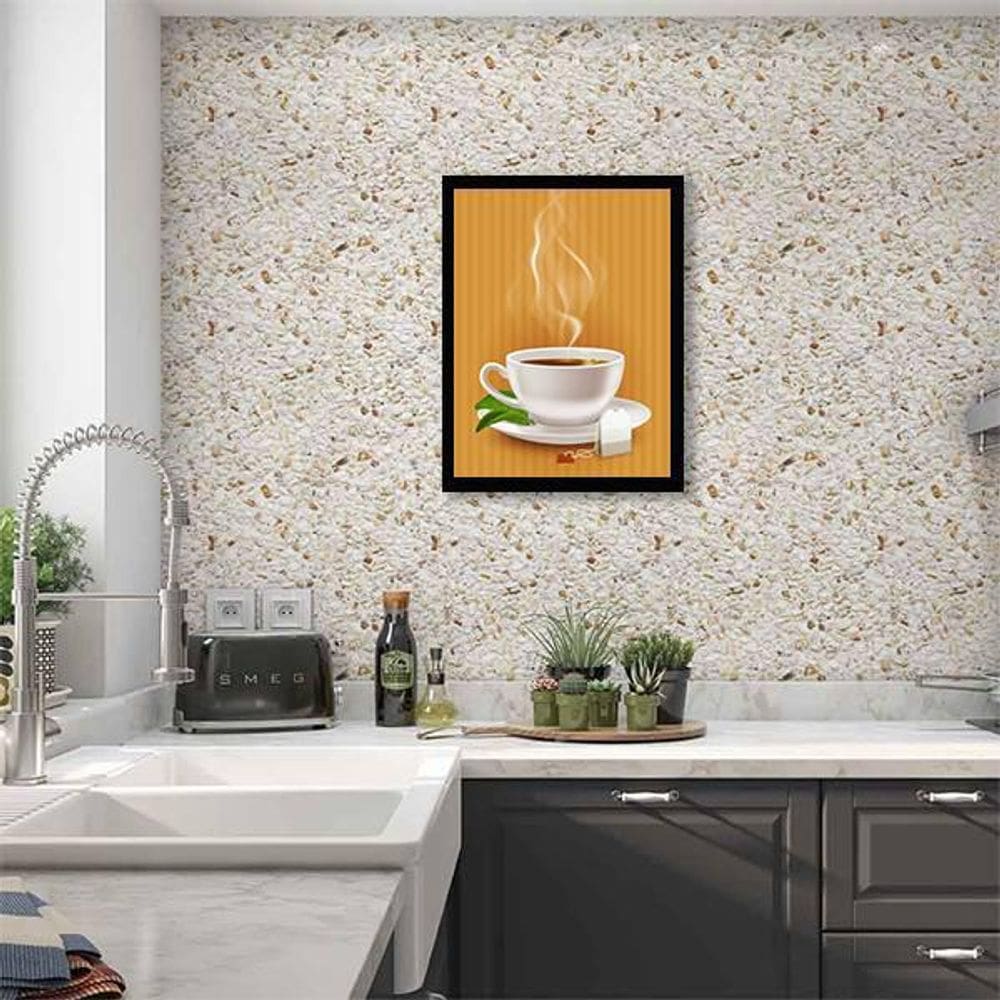 Quadro Decorativo Ilustração Chá 34x23cm