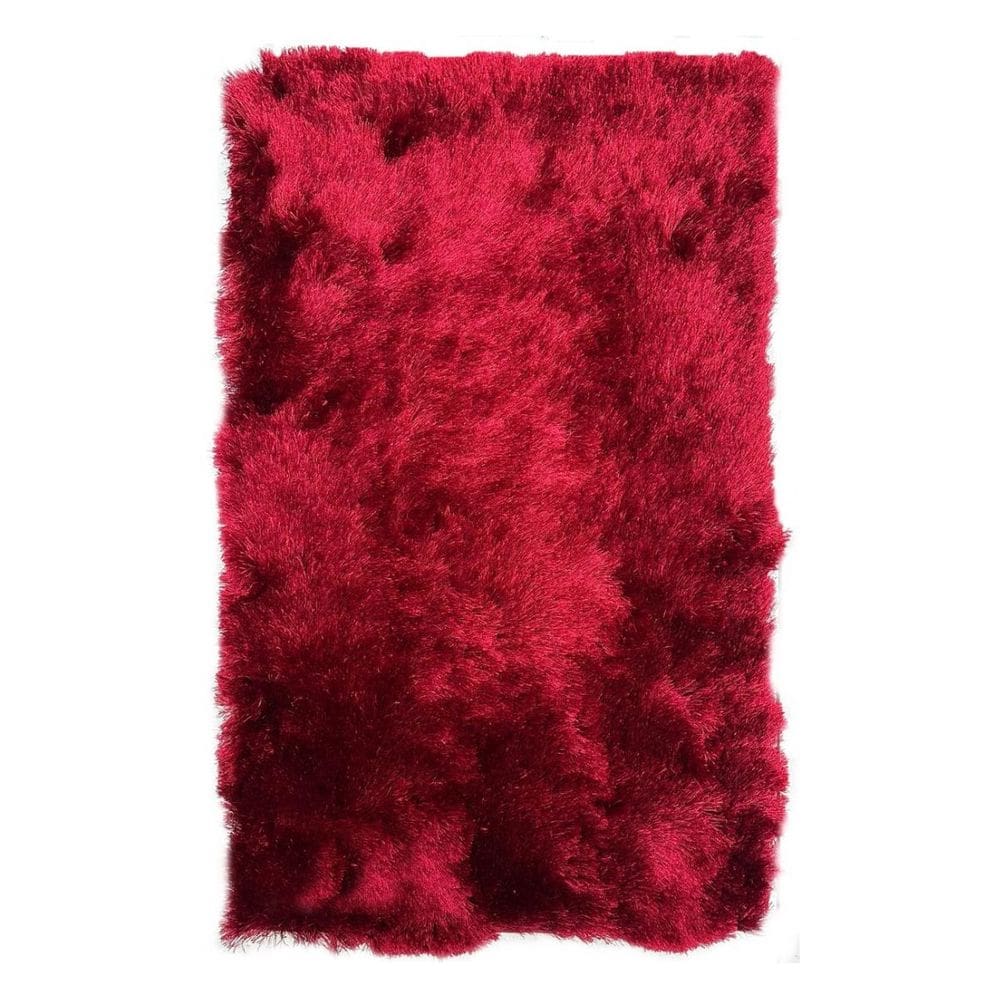 Tapete Silk Shaggy 63x100 Vermelho