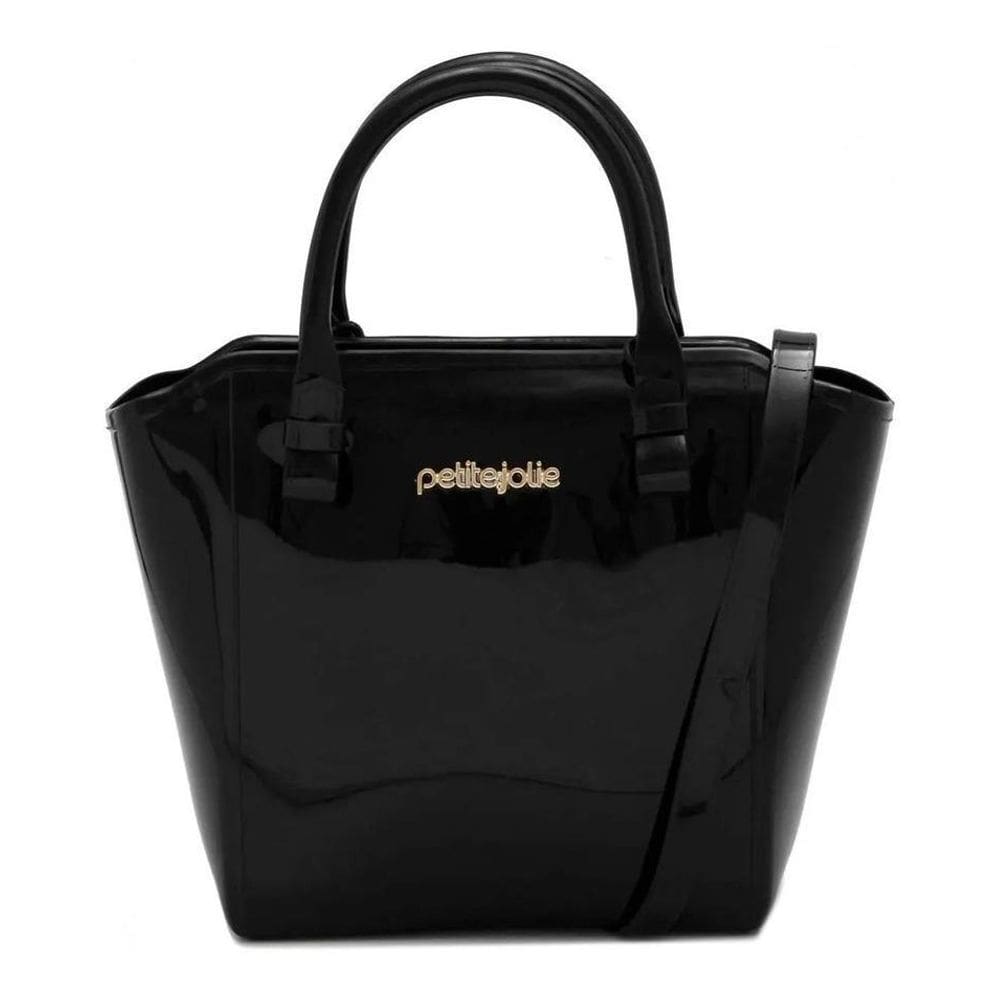 Bolsa Grande Petite Jolie sintético Tendencia Verao Preta