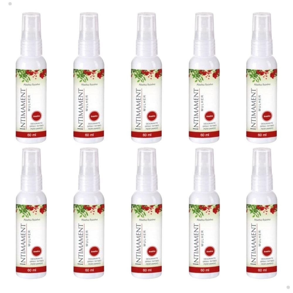 Kit 10 Desodorante Spray Íntimo Perfumado Aroeira Intimament