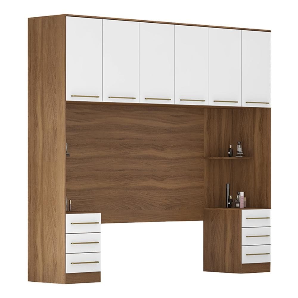 Guarda Roupa Cabeceira Modulado Irlanda com 6 Porta 6 Gaveta