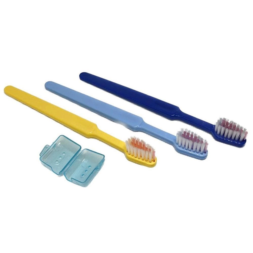 50 Escova Dental Infantil Macia Com Protetor De Cerdas Kit