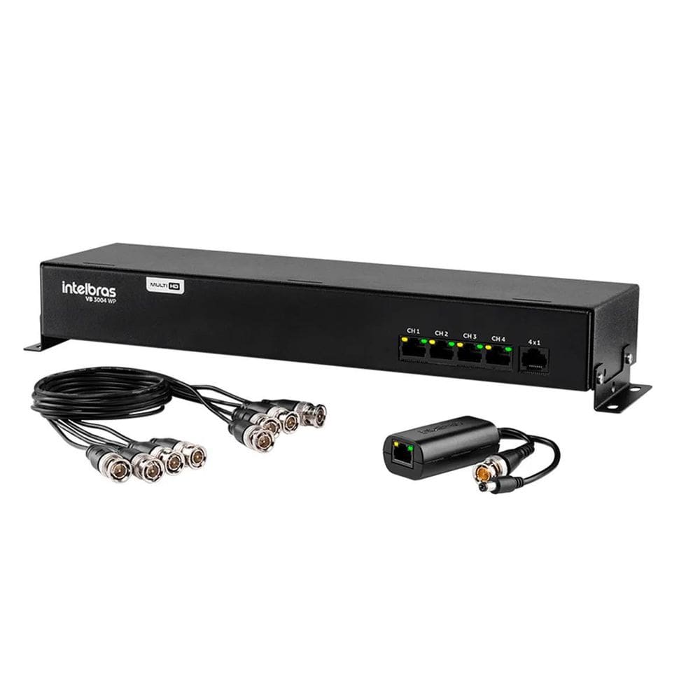 Power Balun De 4 Canais Intelbras Vb 3004 Wp - Resolução 4K