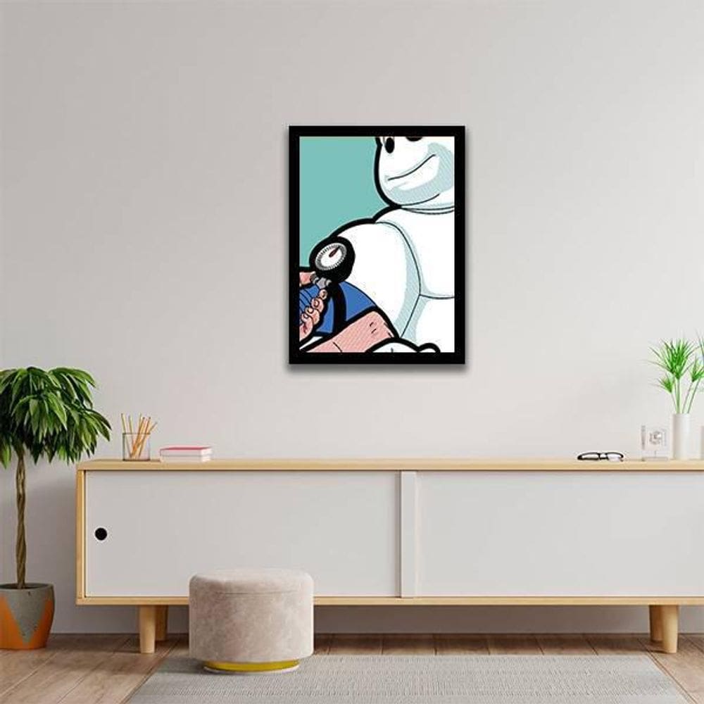 Quadro Decorativo Bibendum Pressão Michelin 34x23cm
