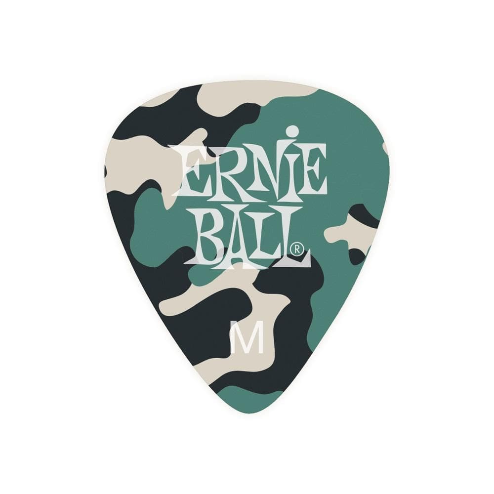 Palheta Ernie Ball Média Celulose 12 Unidades Camuflagem