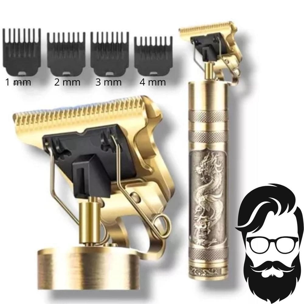 Maquininha De Acabamento Recarregável Cor Dourada