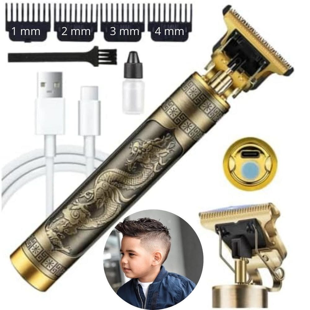 Máquina De Barbear Lâmina De Precisão Cor Dourada