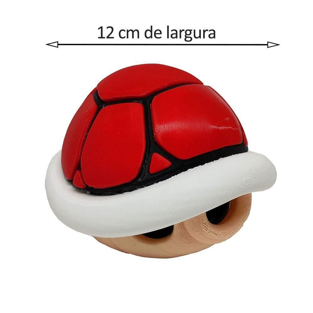 Casco Tartaruga Mario Koopa Vermelho Super Bros 3d