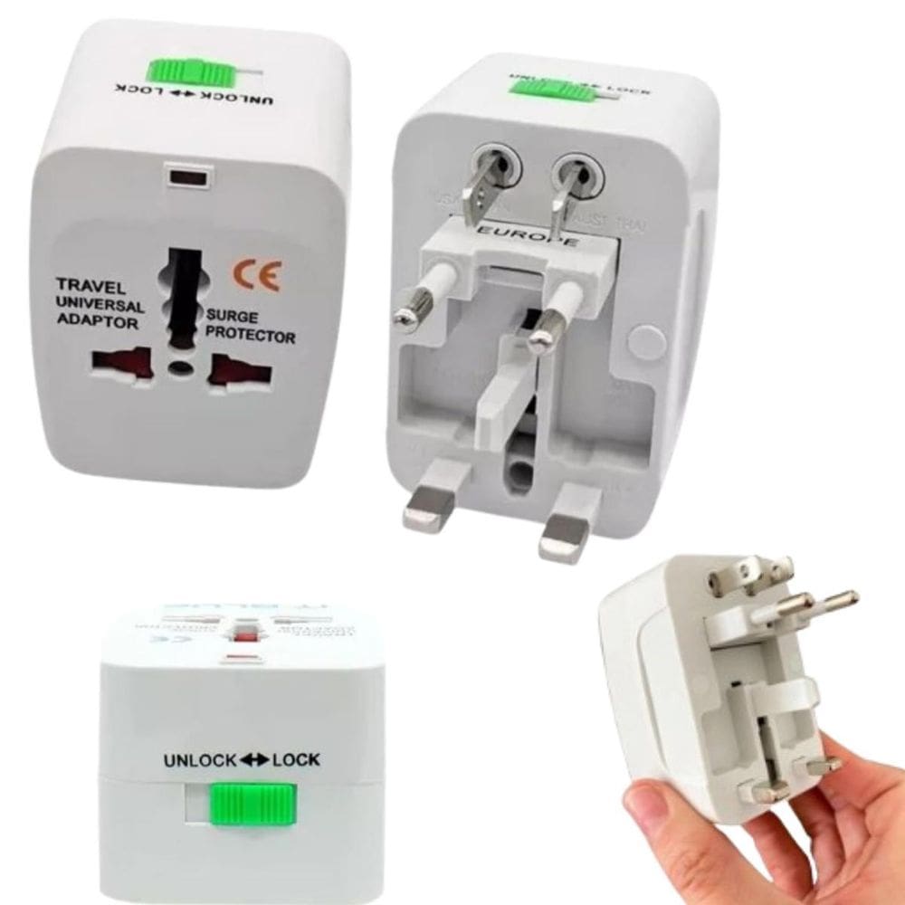 Adaptador De Tomada Ideal Para Viagem Seguro E Resistente